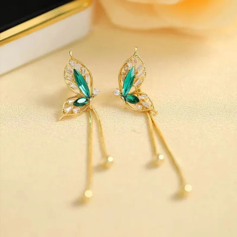 ARETES MARIPOSA VERDE