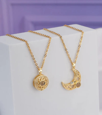 COLLAR SOLA Y LUNA PROYECCION PAREJA