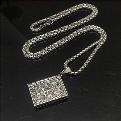 COLLAR BIBLIA PADRE NUESTRO + CAJA REGALO