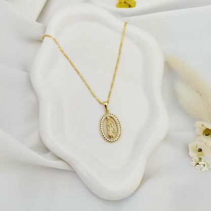 COLLAR VIRGEN MARIA + CAJA REGALO