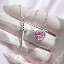 COLLAR ESPADA CORAZON PAREJA